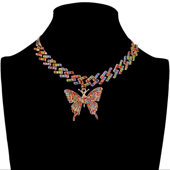Rainbow Butterfly Cuban Link - Picture 2 of 2